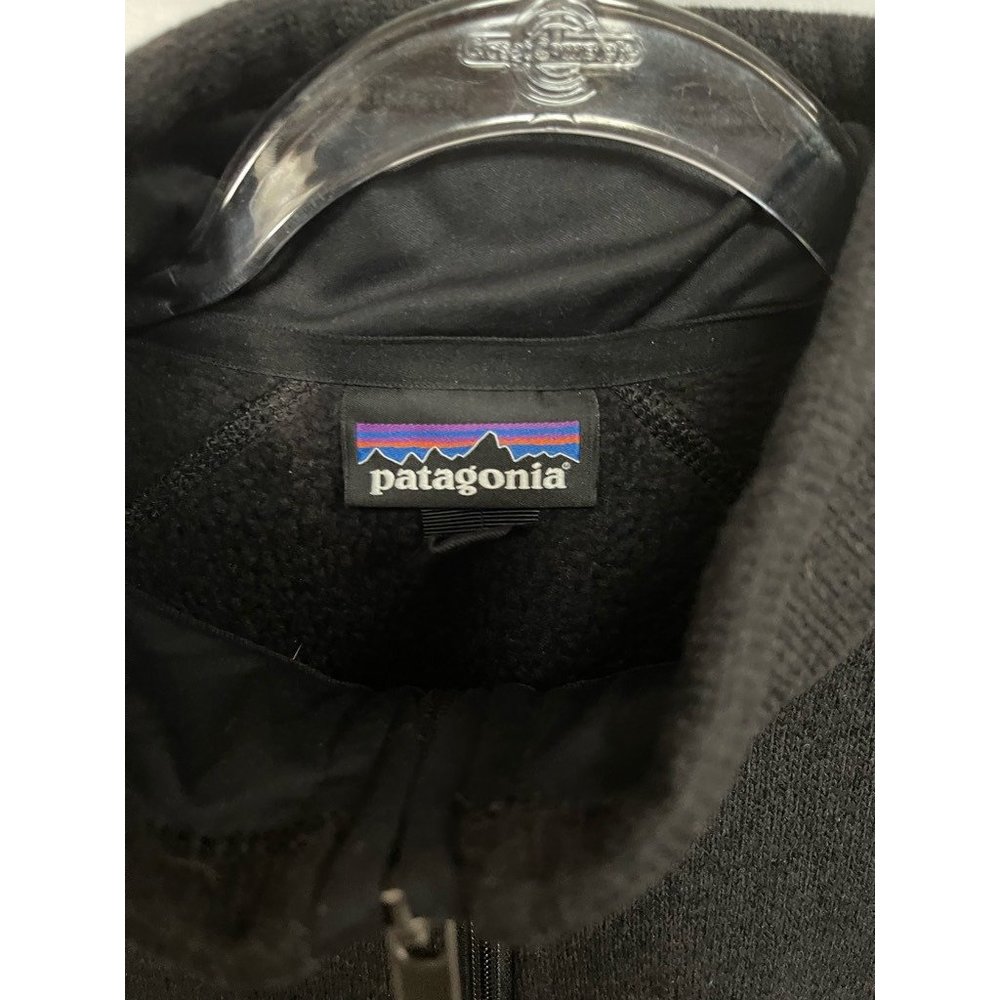 Patagonia Jacket Mens L Better Sweater Solid Black Mock Neck Full Zip - Picture 4 of 6